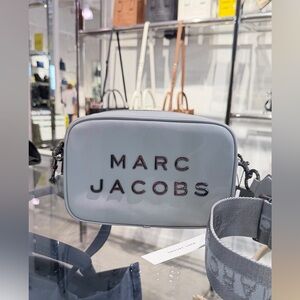 Marc Jacobs logo Light Gray camera crossbody bag